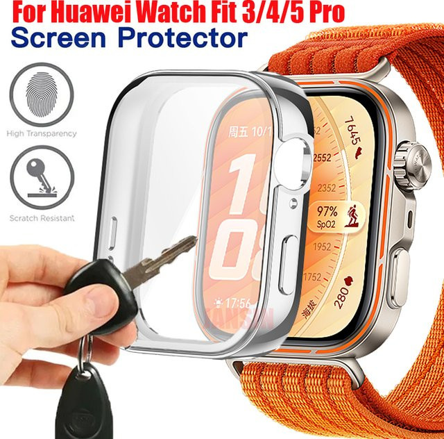 Jansin Displayschutzfolie für Huawei Watch Fit 5 Pro, TPU, transparent - Bild 1