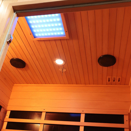 Canadian Spa Infrarotkabine Tremblant für 2 Personen mit LED und Fronteinstieg in Braun - Bild 2