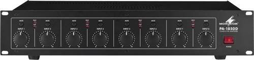 Monacor PA-1850D ELA-Verstärker 50W 8-Kanal in Schwarz - Bild 1