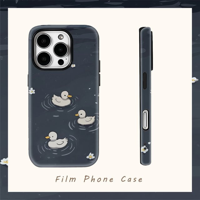 Potdemiel Entchen-Schwimmer Magnetische Handyhülle für iPhone 17 16 15 14 13 Pro Max Plus – Robuste Einzel- und Doppelschicht-Schutzhülle - Bild 1