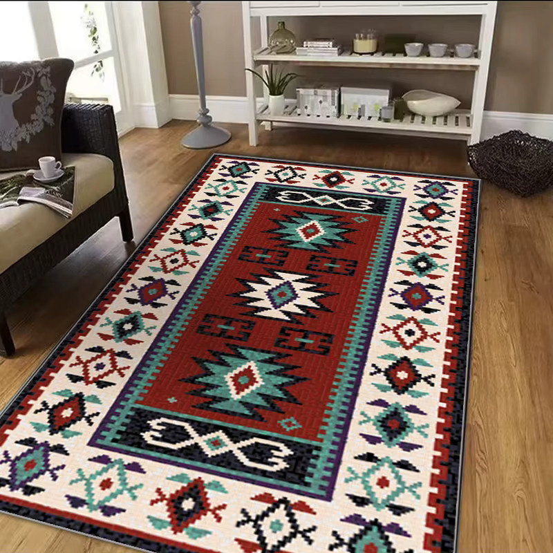 VIKAMA Europe Kilim Teppich in Multicolour für Wohnzimmer und Schlafzimmer, rechteckige Bodenmatte im Ethnic-Design, B/T: 60 x 40 cm - Bild 2