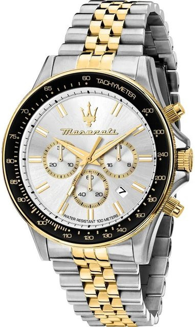 Maserati Chronograph, Edelstahl, Silber, Quarz, 44 mm, Herren - Bild 1