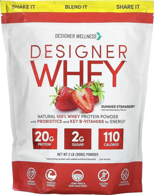 Designer Wellness Designer Whey Molkenprotein Sommer Erdbeere 908 g - Bild 1