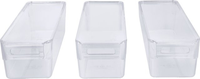 SILVERCREST® Kühlschrank-Organizer 3er Set, transparent, stapelbar, 2 l - Bild 1