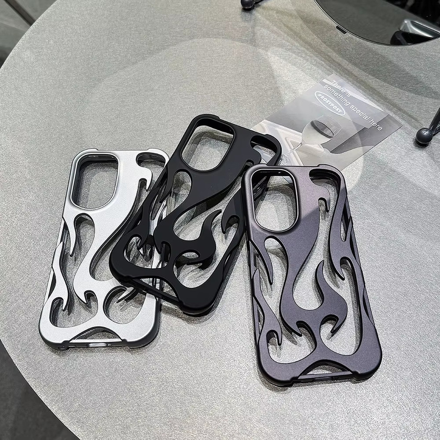 Schutzhülle mit 3D Matte Flamme Muster für Samsung Galaxy S25 Ultra S24 S23 A56 A55 A36 A26 A16 in Purple - Bild 2