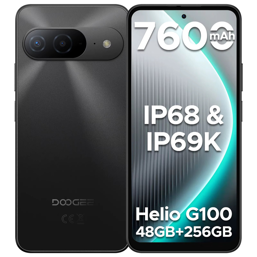 DOOGEE B10 Smartphone mit Android 16, 6GB RAM, 256GB Speicher, 6,63 Zoll 120Hz Display, Mediatek Helio G100 und 64MP AI Hauptkamera, Schwarz - Bild 4