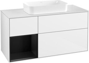 V&B Waschtischunterschrank Finion in Blau und Weiß, B/T: 120 x 60 cm - Bild 1