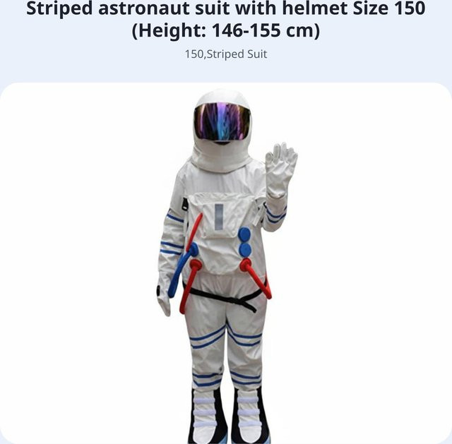 Binchi Outdoor Product Astronauten Kostüm, Raumanzug, Weiß - Bild 1