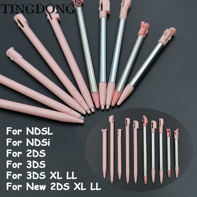 10 Stück TingDong Touchscreen-Stylus-Stifte aus Kunststoff und Metall für Nintendo 3DS XL, 2DS XL, NDSI und NDSL in Pink - Bild 1