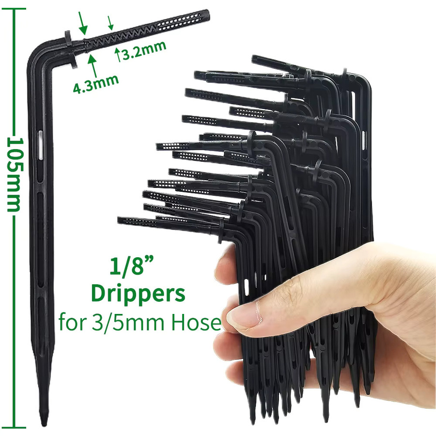 Automatisches Tropfbewässerungssystem für Gewächshaus und Garten in Schwarz mit 4-Wege-Schläuchen für Topfpflanzen, Gemüse und Bonsai - Bild 2