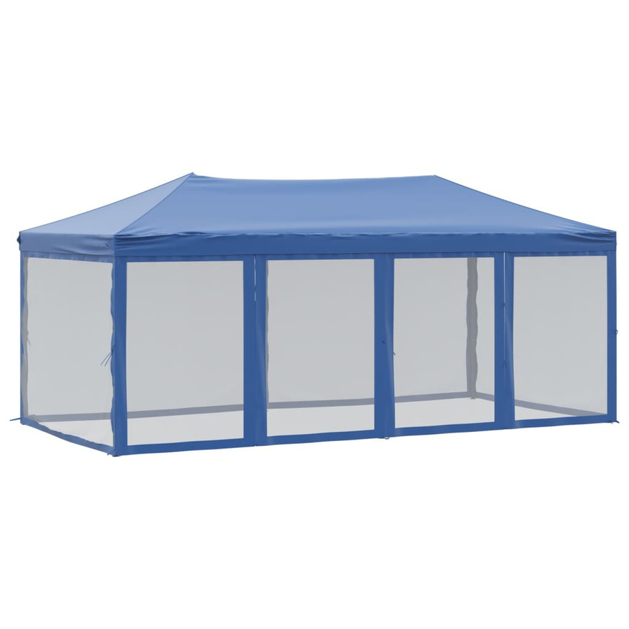 Vidaxl Faltbares Partyzelt mit Wänden, Blau, B: 6 m, T: 3 m - Bild 2