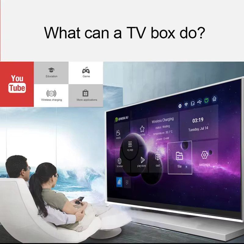 Transpeed Android 10.0 TV-Box Media Streamer in Schwarz mit 4 GB RAM, 32 GB Speicher, 4K UHD, Bluetooth 5.0, WLAN und LAN - Bild 5