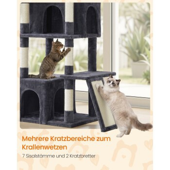 FEANDREA Kratzbaum für große Katzen und Mehrkatzenhaushalte in Dunkelgrau, Höhe: 184,5 cm - Bild 3