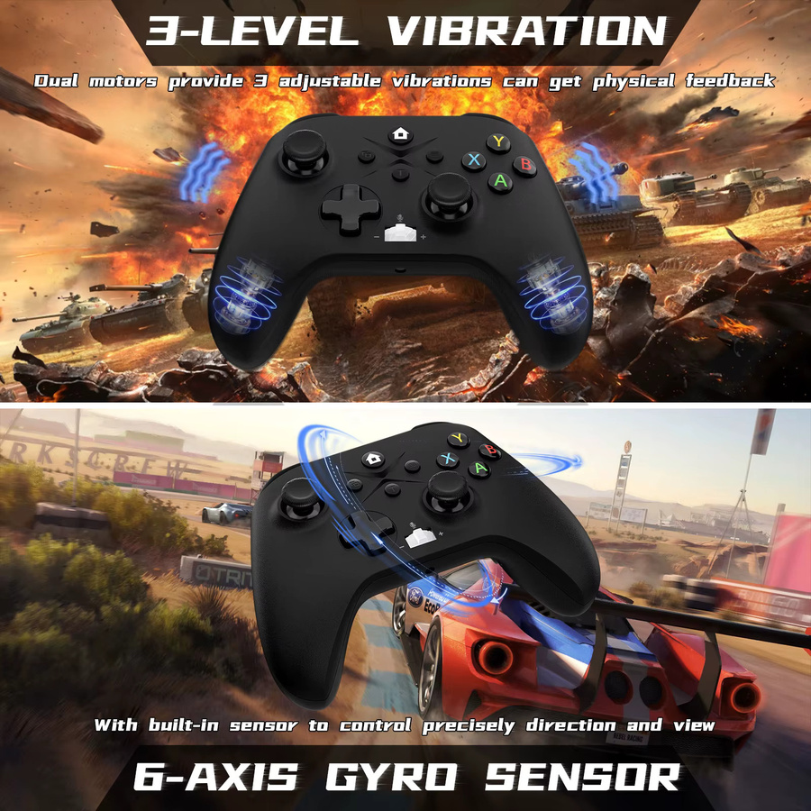 Turpow Kabelloser Controller für Xbox und PC mit programmierbaren Tasten, 6-Achsen-Gyroskop und Turbo-Funktion - Bild 3