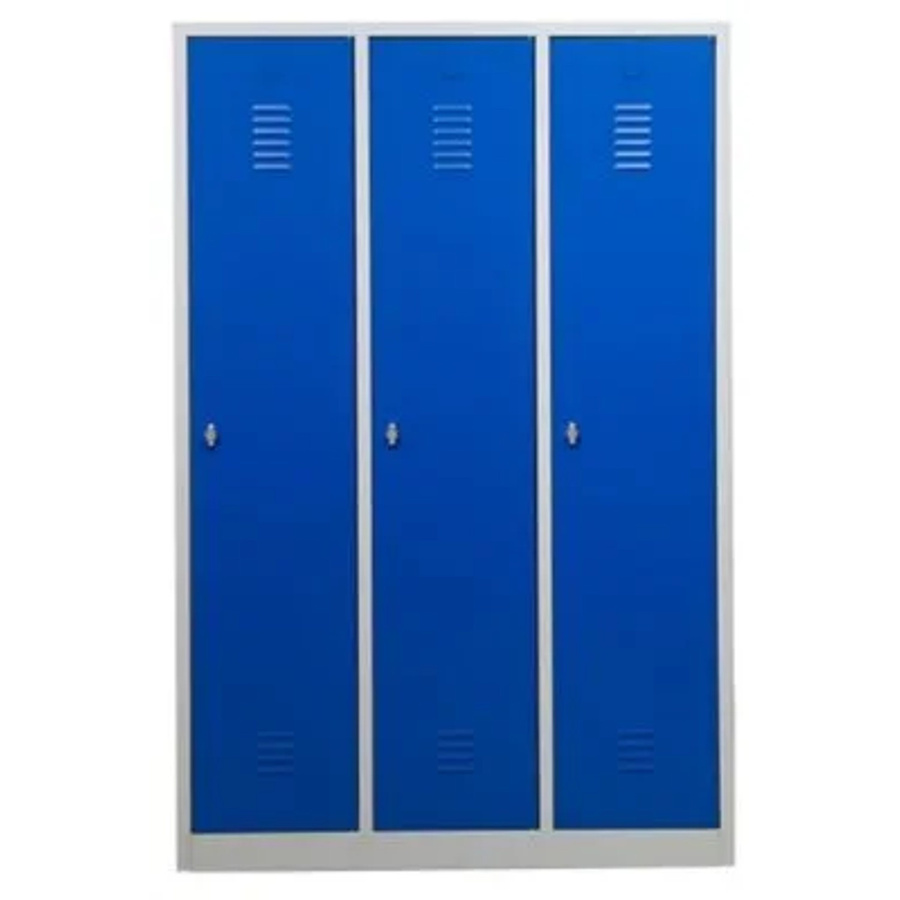 PROREGAL Garderobenspind Camel 3-Fach mit Pro-Aufteilung in Grau-Blau, H: 180 cm, B: 119 cm, T: 50 cm - Bild 2