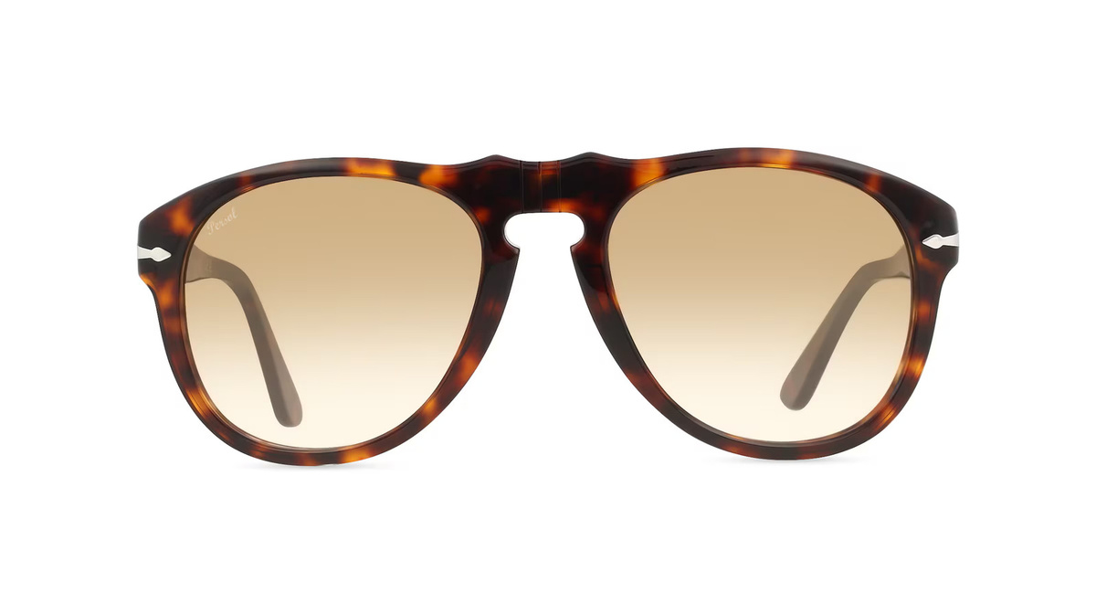 Persol 0PO0649 Sonnenbrille Aviator, Vollrand, Acetat, Herren, Braun - Bild 1