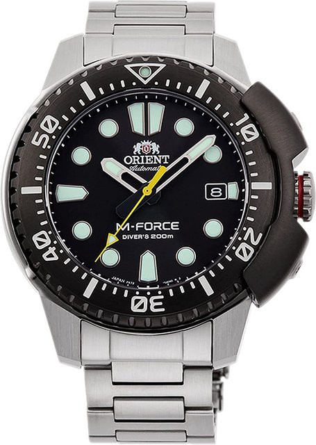 Orient Armbanduhr M-Force, Automatik, Edelstahl, Schwarz, 45 mm, Herren - Bild 1