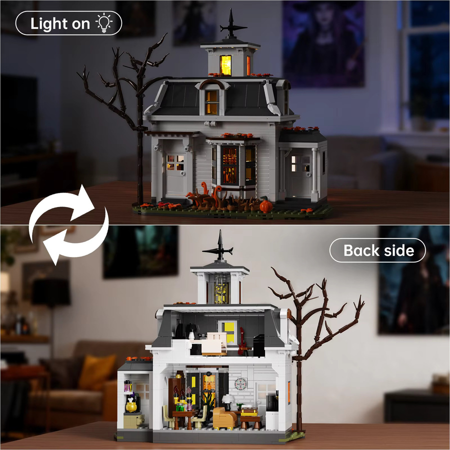 BuildMoc Halloween Magisches Spukhaus-Architekturmodell, Bausteinset, ab 12 Jahren - Bild 2