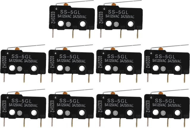 10 Stück Endschalter SS-5GL Mini-Schalter für ENDSTOP RAMPS 1.4 3D-Druckerzubehör in Schwarz - Bild 1