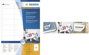 Herma Special Adressetiketten aus Papier, weiß, 1200 Stück (100 Bogen à 12 Etiketten), B: 99,1 mm, H: 42,3 mm - Bild 1
