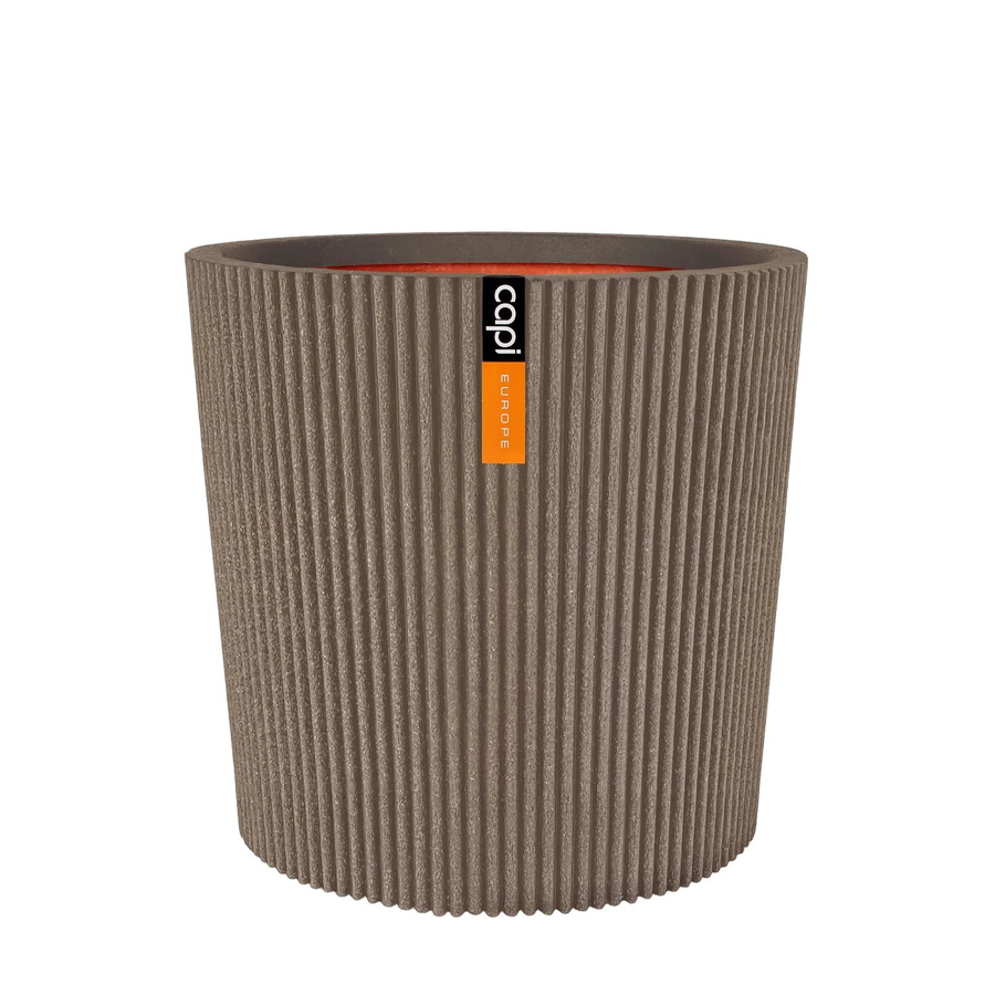 Capi Europe Blumentopf Konisch Groove NL in Taupe, Durchmesser: 36 cm, Höhe: 34 cm - Bild 2