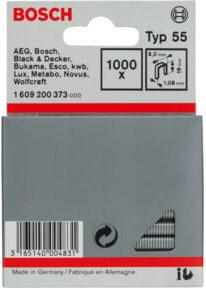 Bosch Schmalrückenklammer Typ 55 in Silber, B: 6 mm, H: 1,08 mm, L: 19 mm - Bild 1