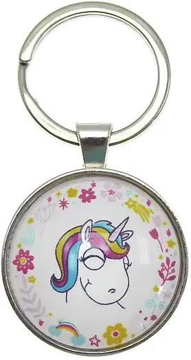 Schlüsselanhänger Einhorn, weiß, Unisex - Bild 1