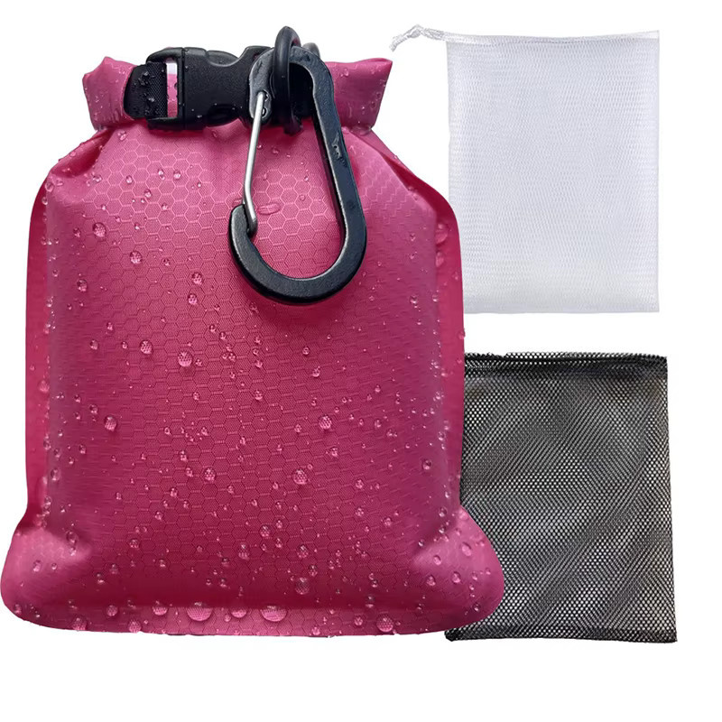 HUA Seifenhalter und multifunktionale Reise-Aufbewahrungstasche, wasserdicht und versiegelt, Farbe: Pink - Bild 2