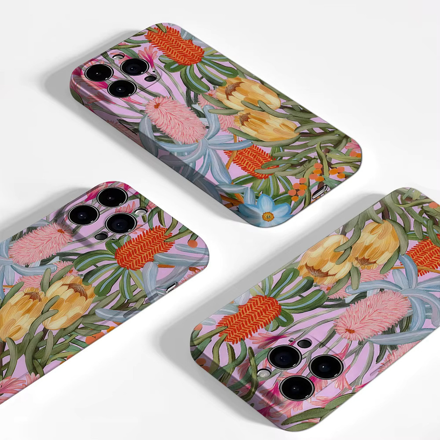 Potdemiel Handyhülle FLORAL SORBET für iPhone 17 16 15 14 13 Pro Max Plus mit Magnetfunktion, robustes Doppel-Schicht-Design, Multicolor - Bild 3