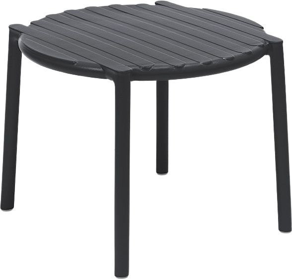 Nardi Doga Tisch in Schwarz, runder Gartentisch aus wetterfestem Kunststoff für Terrasse und Garten - Bild 1