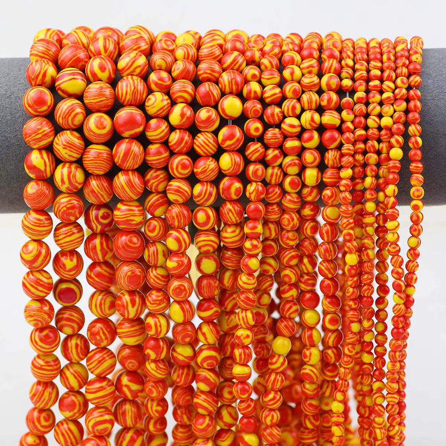 JHNBY Perlen, Orange Malachit, Türkis, Synthese, Unisex - Bild 4