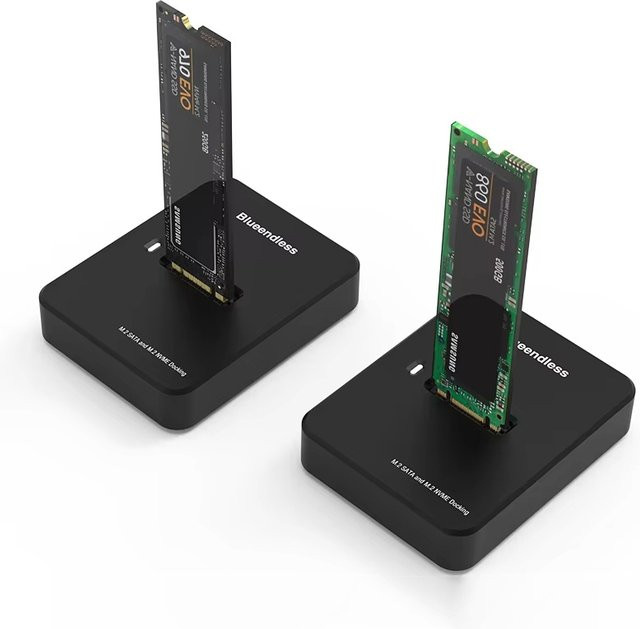 Mrgabwte Externe M.2 NVMe SSD Festplatte Gehäuse in Schwarz mit 10G Übertragungsgeschwindigkeit für PC und Computer - Bild 1