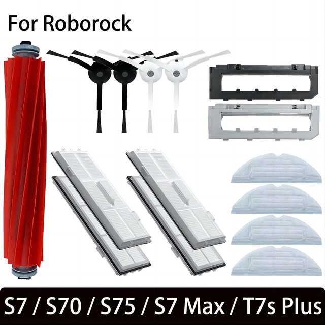 Roborock Ersatzteil-Set für S7 S70 S7Max T7S Plus mit Hauptbürste, Hepa-Filter und Wischpads - Bild 1