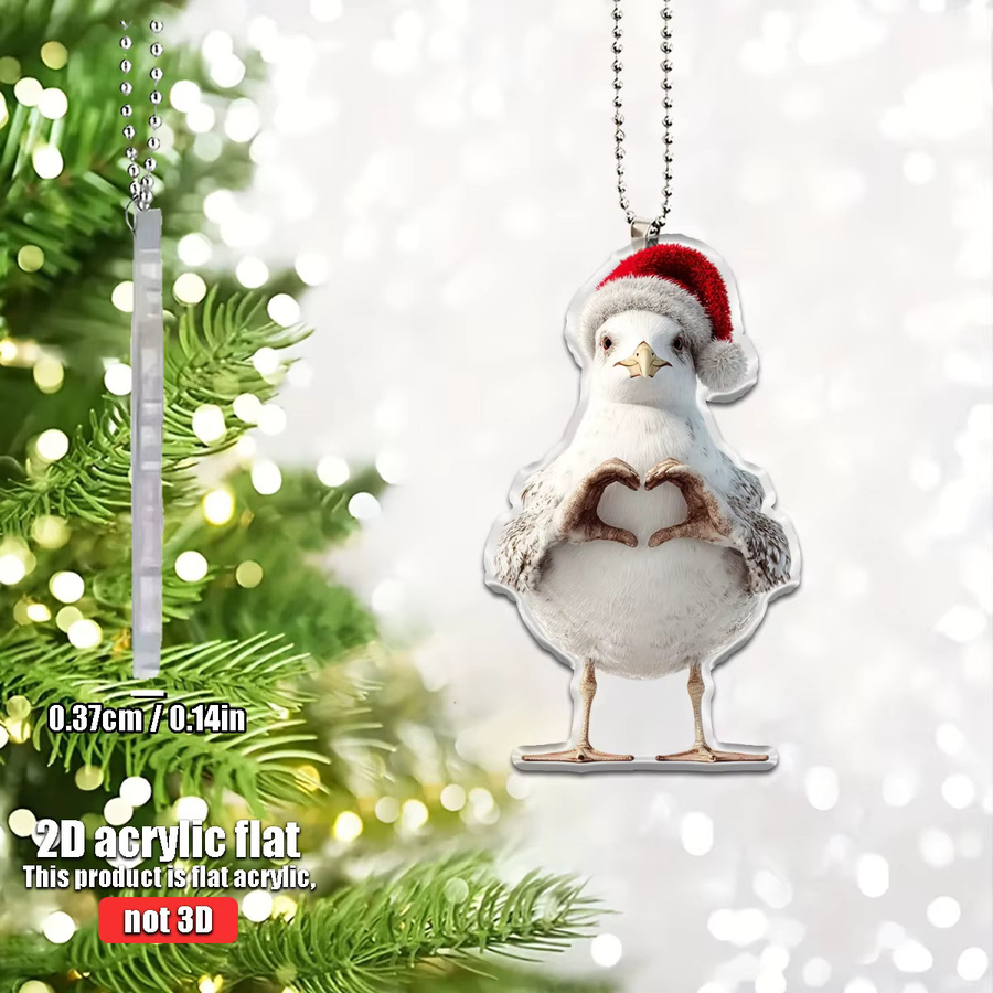 Weihnachtsmütze Anhänger aus Acryl für Weihnachtsbaum und Dekoration - Bild 5