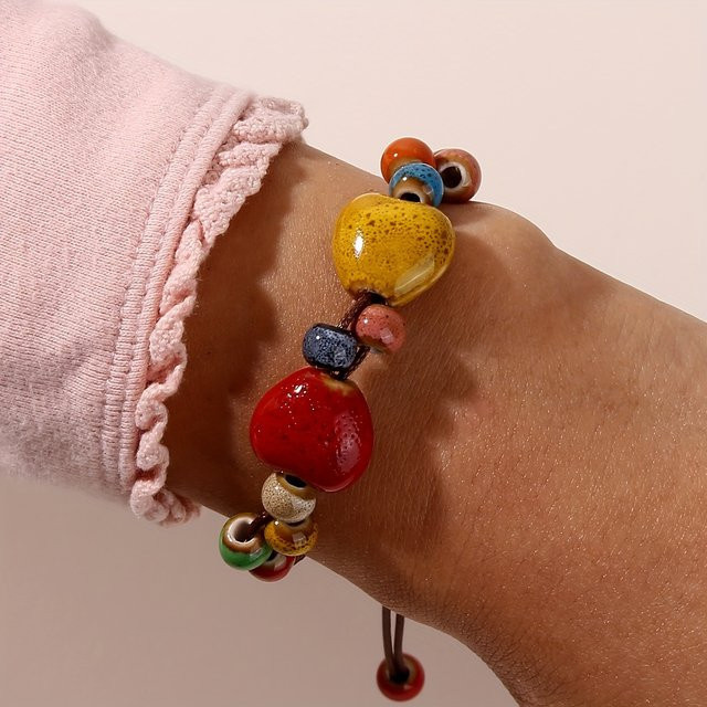HJUEY Charm-Armband, buntes Keramikperlen-Armband, Unisex - Bild 1
