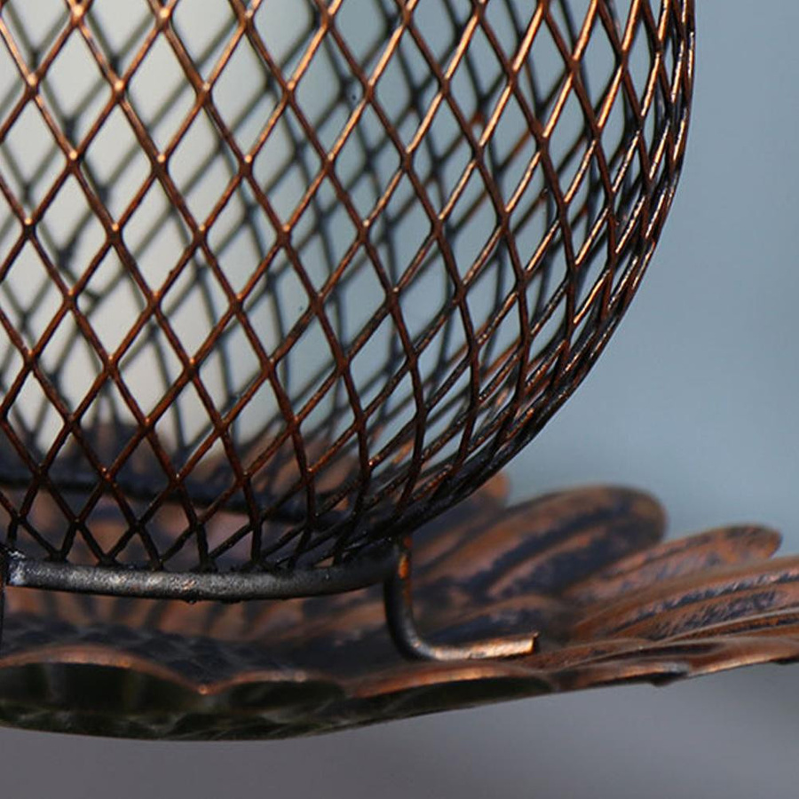 Vogelfutterstation in Eulenform aus Metallgeflecht zum Aufhängen für den Garten und Außenbereich - Bild 7