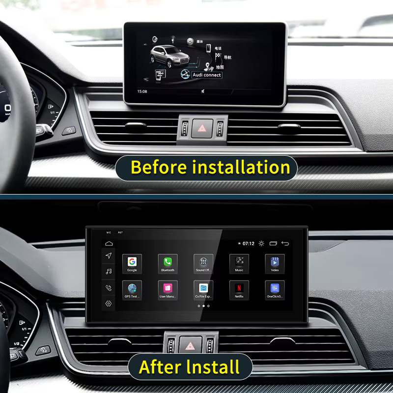 STWEI Android 13 Smart Bildschirm mit Qualcomm 8GB RAM und 128GB Speicher für Audi A4 A5 S5 B9 (2018-2022), 10,25 Zoll Display mit Carplay, GPS und Navi, Schwarz - Bild 2