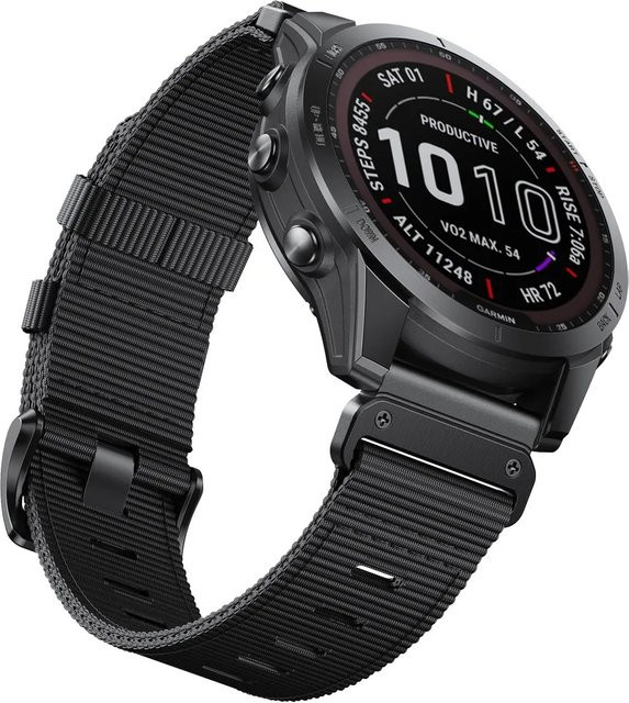 Garmin Uhrenarmband Nylon, geflochten, Schwarz, Unisex - Bild 1