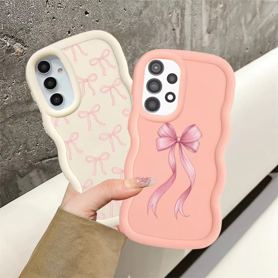 Rosa Handyhülle mit Schleife für Samsung Galaxy A52 A55 A04 A03 A30 A50 A05 A51 A73 A06 A02s A20 - Bild 2