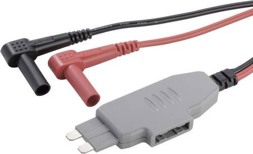 Voltcraft MS-4 Messadapter Stecker-Flachsicherung mit 4mm Lamellenstecker und Isolierhülse in Schwarz und Rot - Bild 1