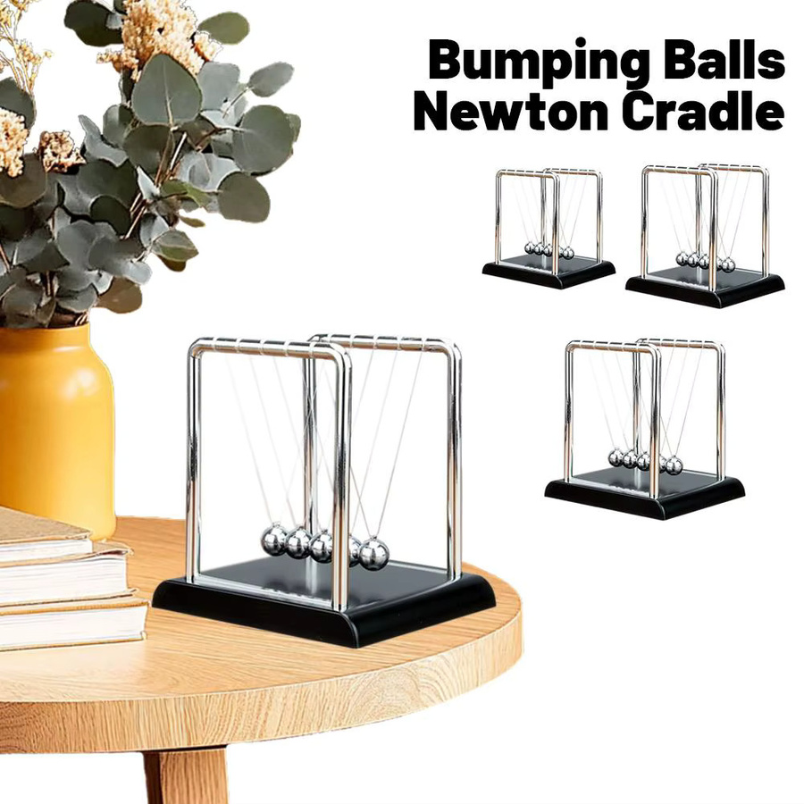 Newtons Wiege Stahl Balance Ball, Physik Lehrmittel, Kinetisches Spielzeug - Bild 2