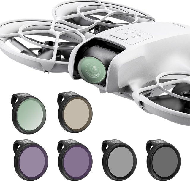 MECORIGHT Filter Set für DJI NEO1 mit UV, ND8/16/32/64, CPL und Black Mist in Schwarz für professionelle Fotografie - Bild 1