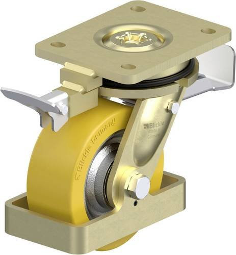 Blickle Schwerlast-Lenkrolle LS-SETH 125K-ST-RI4-FS in Silber mit 125 mm Rad-Durchmesser und 500 kg Tragfähigkeit - Bild 1