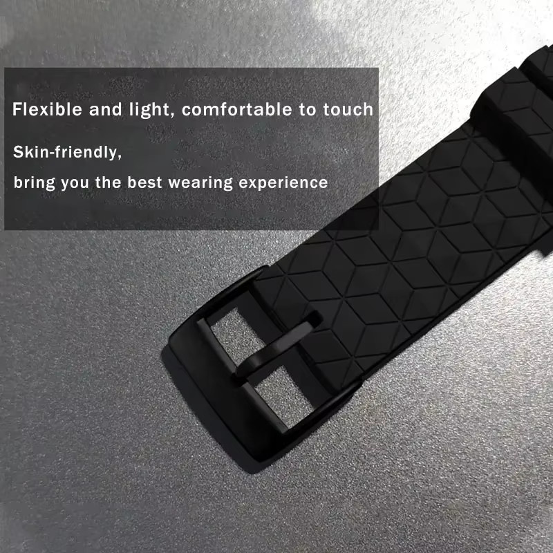 Uhrenarmband Silikon, Schwarz, Huawei Uhr D2, Unisex - Bild 3