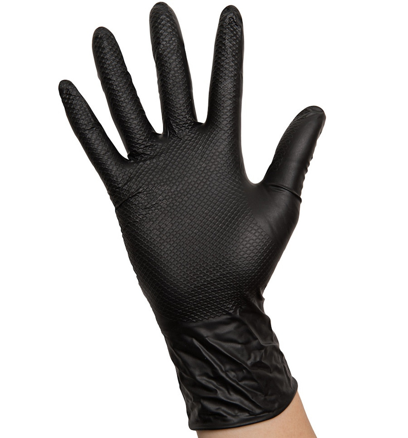 NITRAS Einmalhandschuhe TOUGH GRIP N 8330 Nitril Schwarz Größe S - Bild 1