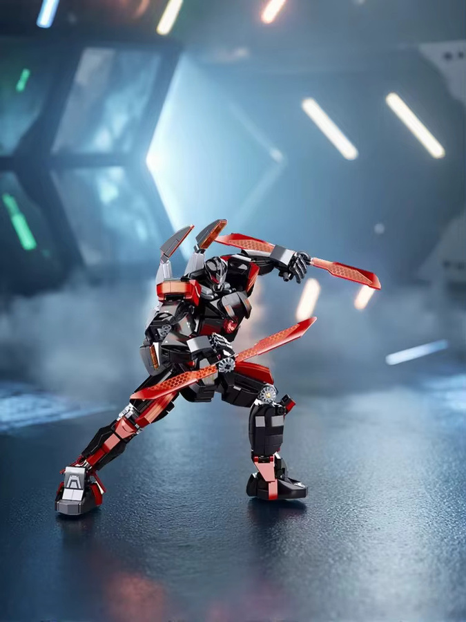 Sluban Schwarz-Roter Mecha-Roboter, Konstruktionsspielzeug - Bild 6