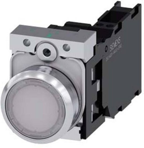 Siemens Drucktaster 3SU1153-0AB60-3FA0 in Weiß und Grau aus Metall - Bild 1
