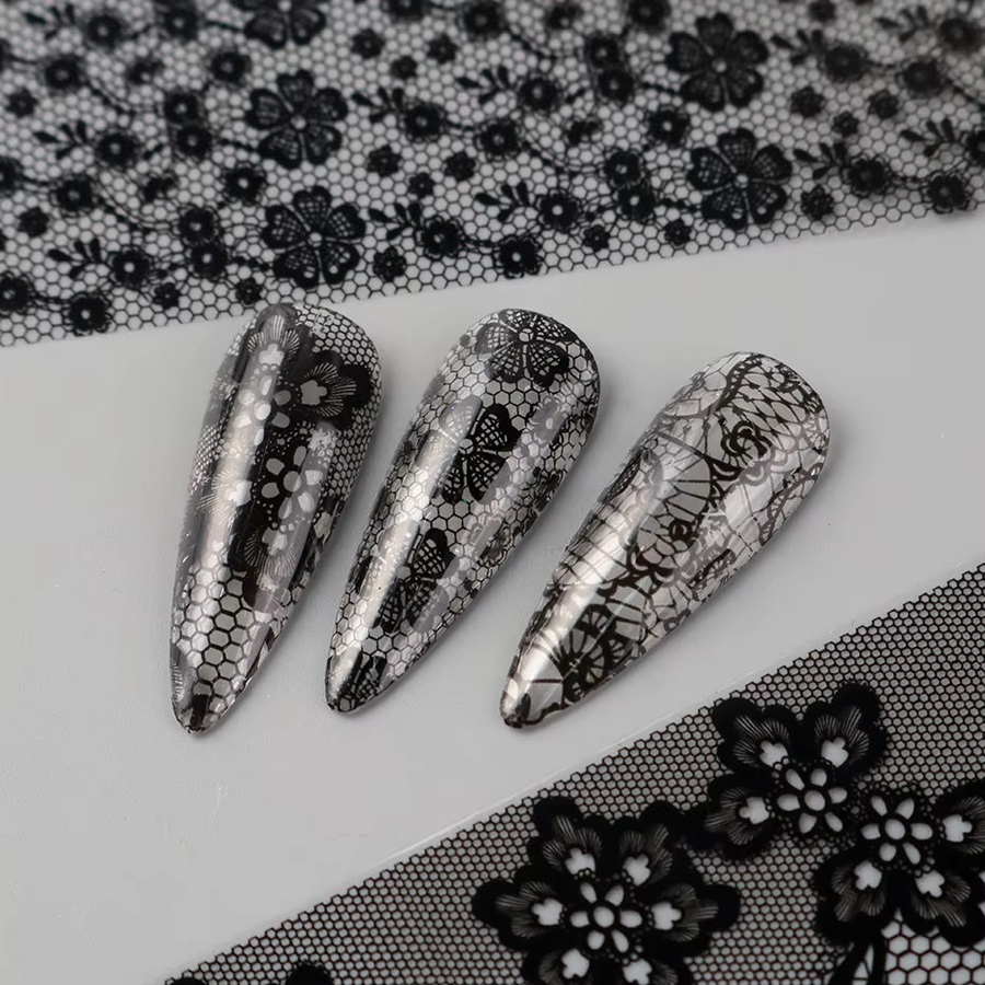 10 Rollen Nageltransferpapier, Bohemia-Stil mit Blumen und Blättern - Bild 2