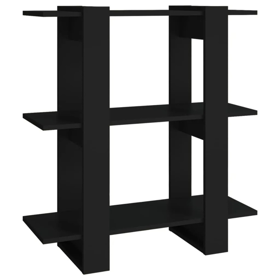 vidaXL Bücherregal und Raumteiler in Schwarz, B/T/H: 80 x 30 x 87 cm - Bild 2