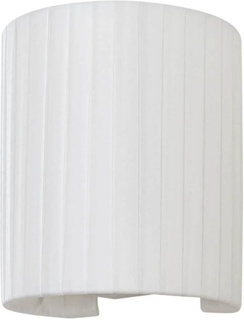 Lindby Wandleuchte Virelle in Weiß aus Textil und Eisen, 1-flammig, E27, dimmbar - Bild 1